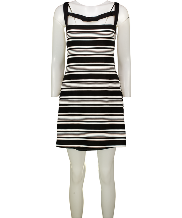 HUTCH Black Sleeveless Square-neck Knit Mini Dress UK XL