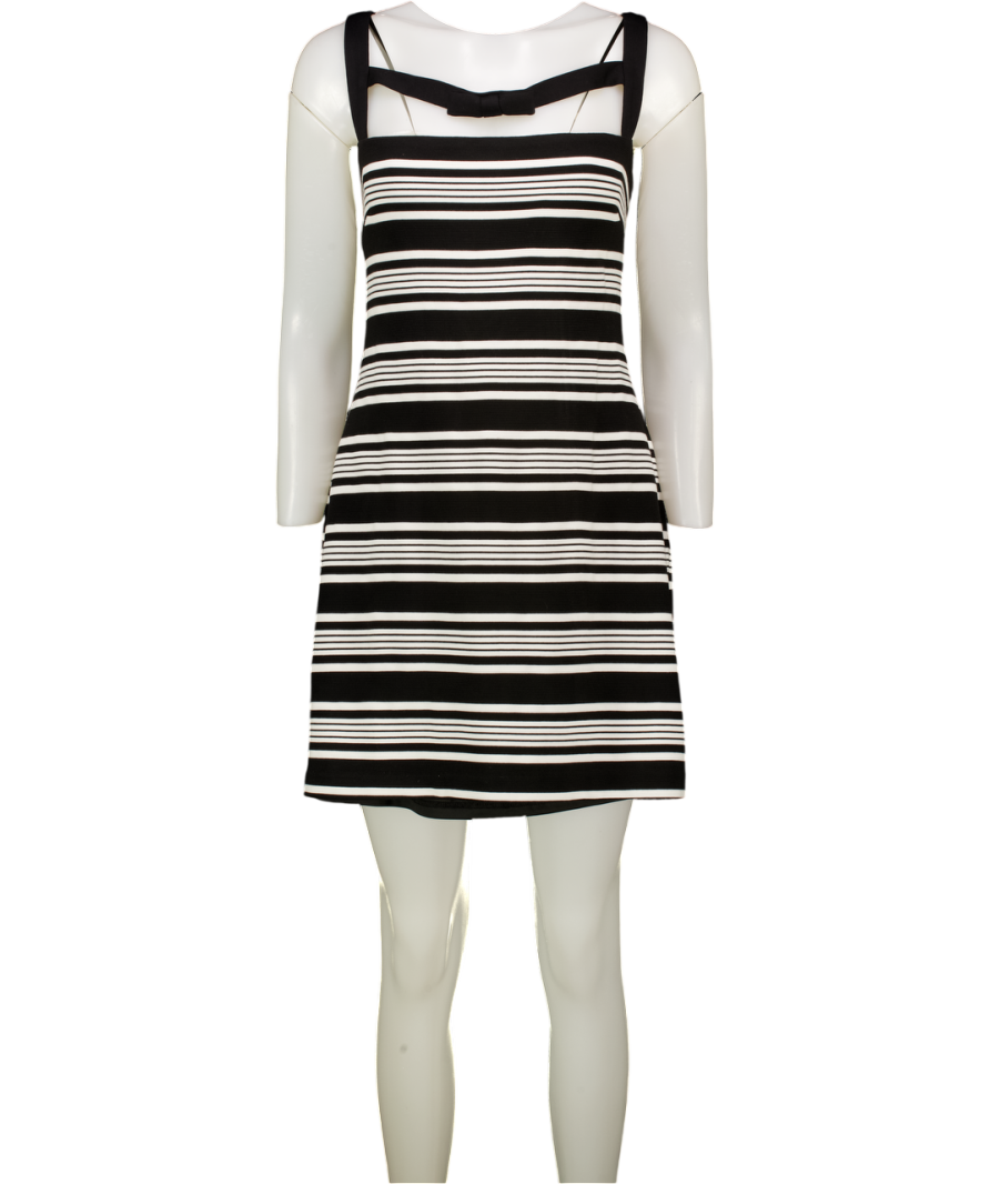 HUTCH Black Sleeveless Square-neck Knit Mini Dress UK XL