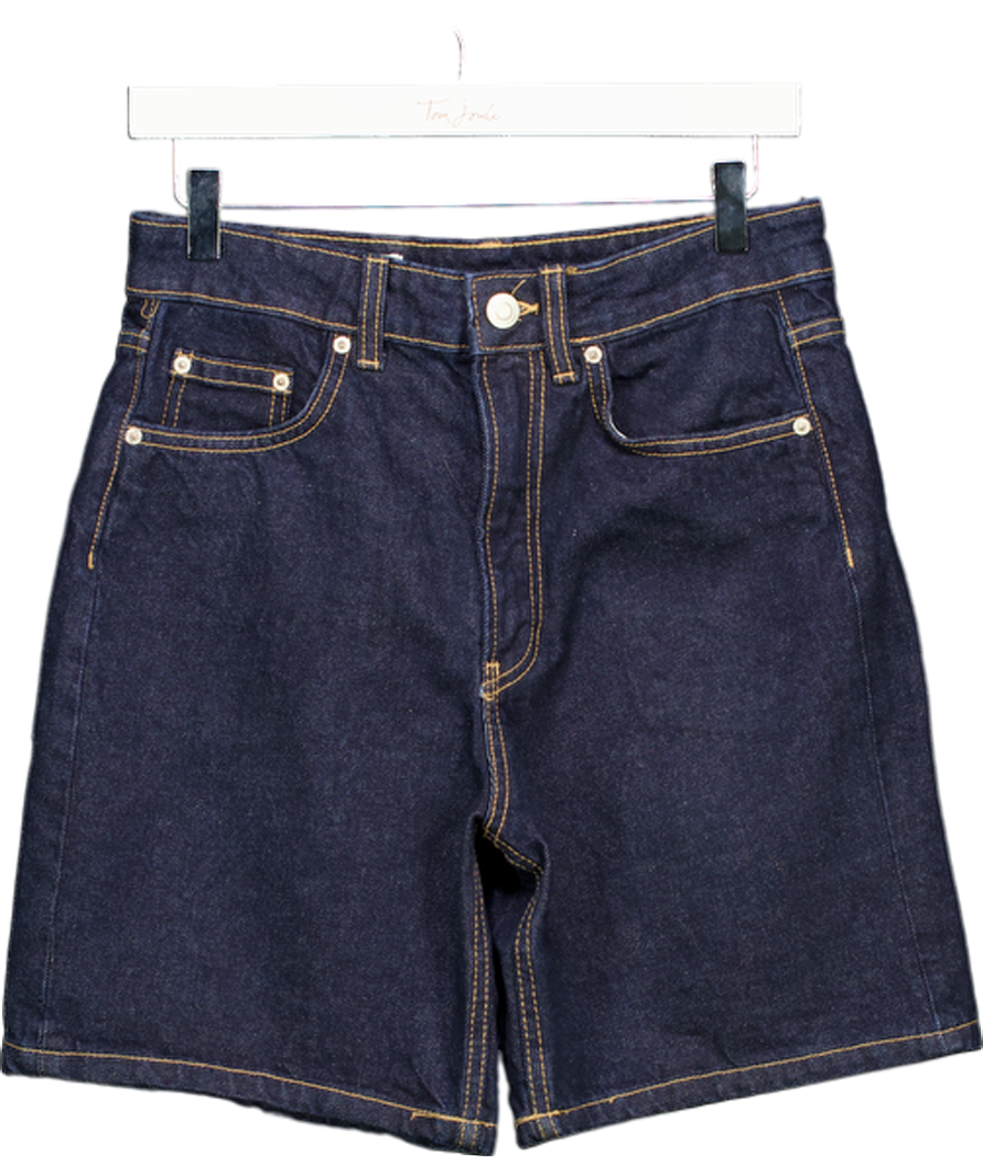 ZARA Blue Indigo Denim Longer Length Shorts UK 6