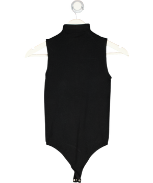 Wolford Black Stretch Modal-blend Turtleneck Thong Bodysuit UK XS