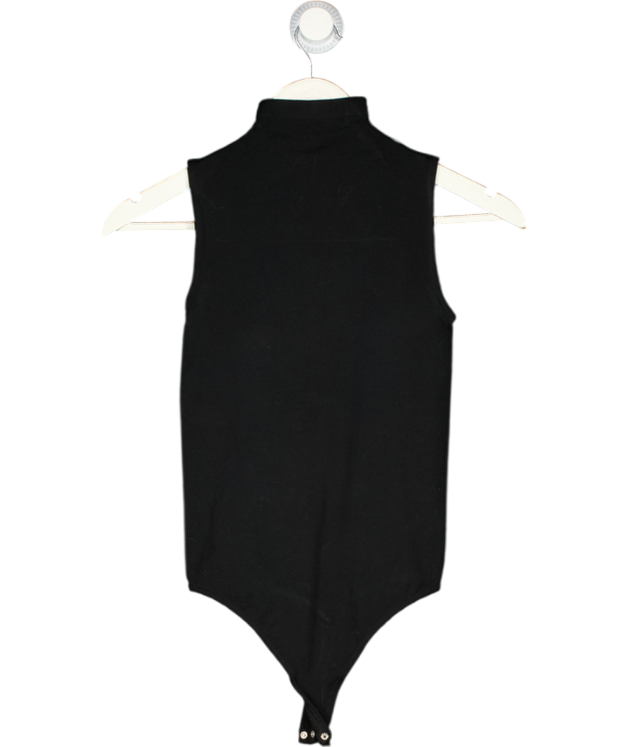 Wolford Black Stretch Modal-blend Turtleneck Thong Bodysuit UK XS