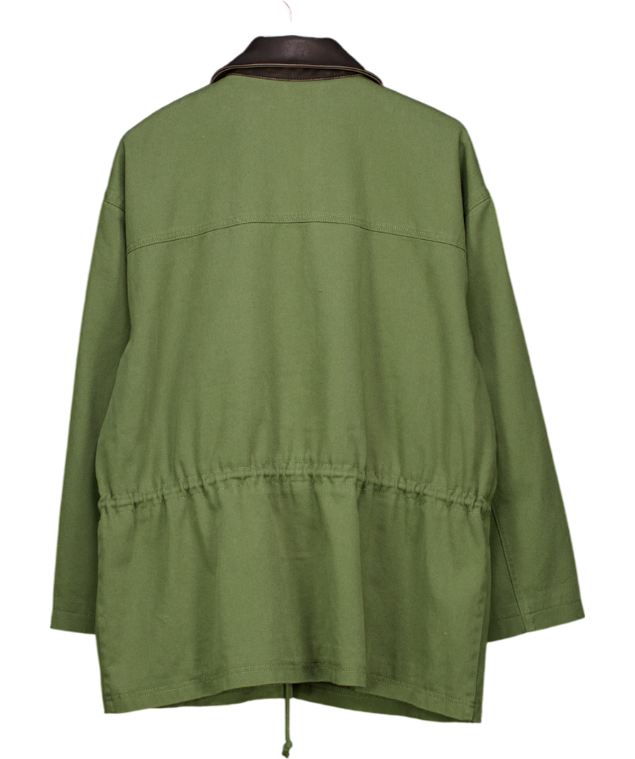 Abercrombie & Fitch Green Cinched Waist Workwear Jacket UK XL