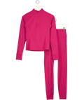 ADANOLA 2-piece Pink Long Sleeve Zip Top (uk M) & Leggings ( Uk S) Set - Tall Fit UK S/M