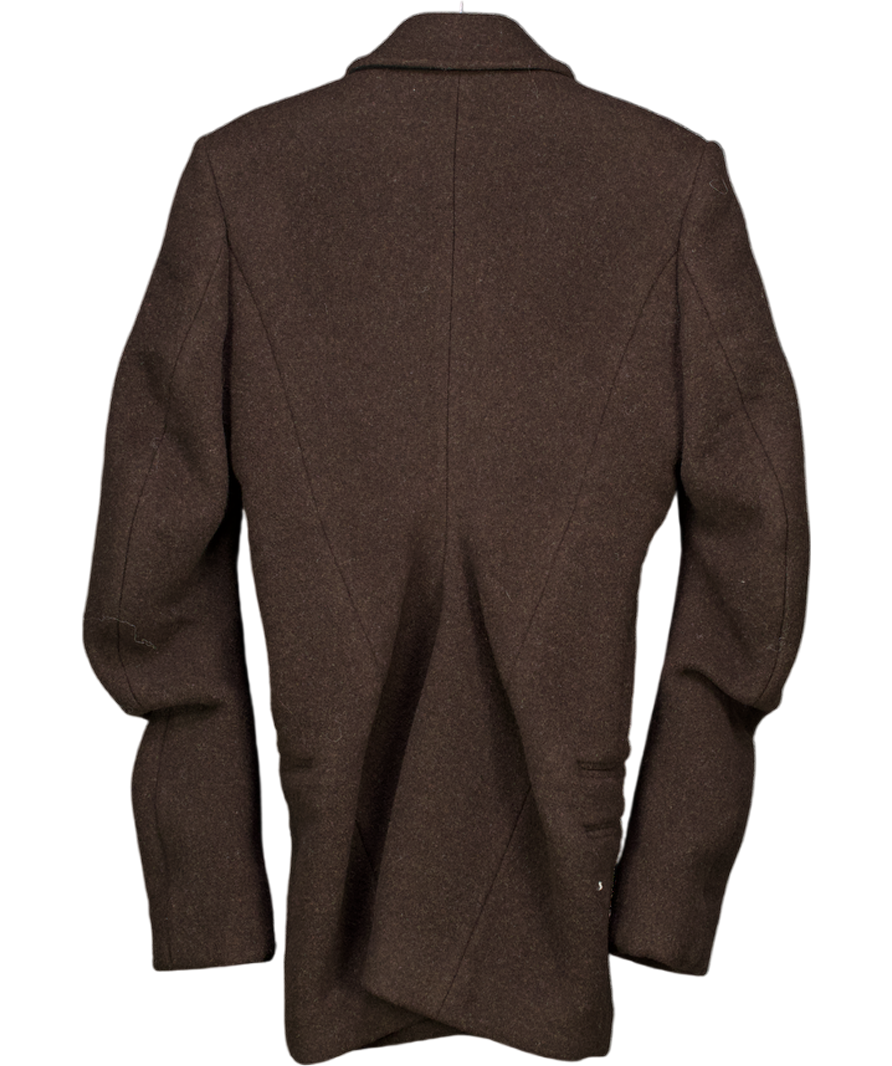 Alexander Wang Brown Stretch Felt Wool Fitted Blazer Us6 UK 10