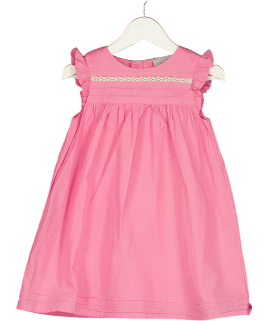 WILD GORGEOUS Pink Sleeve Less Frill Cotton Dress 12-18 Months