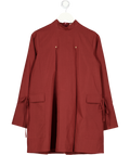 GHOSPELL Burgundy Red Suvi Long Sleeve Mini Dress UK S