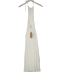 Meshki Cream Halter Neck Midi Dress UK XS