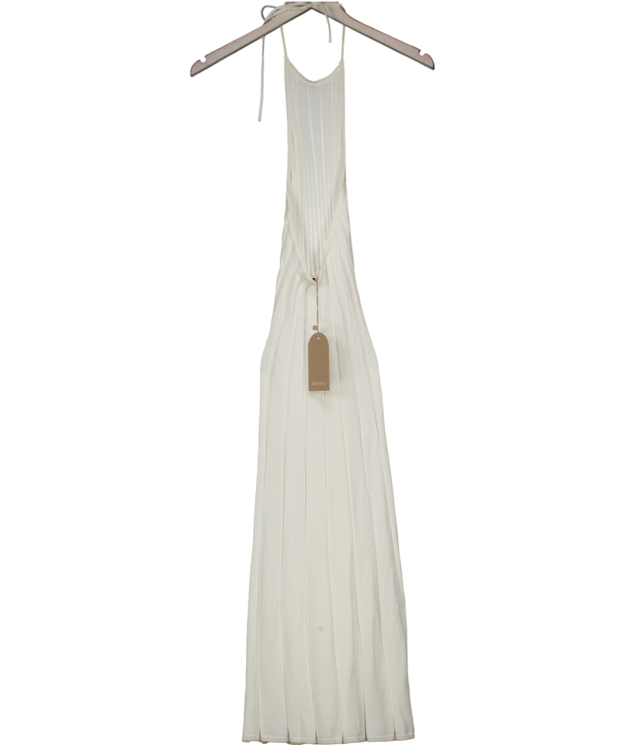Meshki Cream Halter Neck Midi Dress UK XS