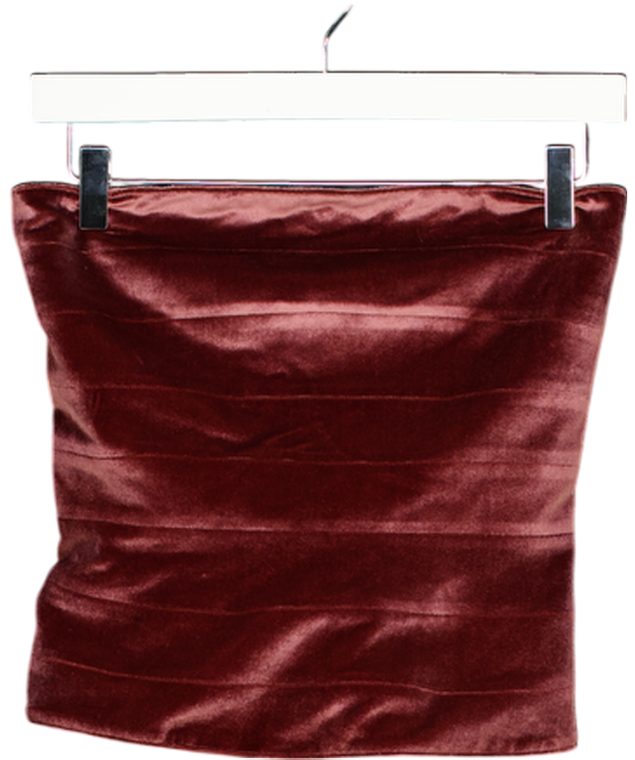 Normaillot Pink Velvet Bandeau Top UK XS