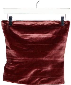 Normaillot Pink Velvet Bandeau Top UK XS