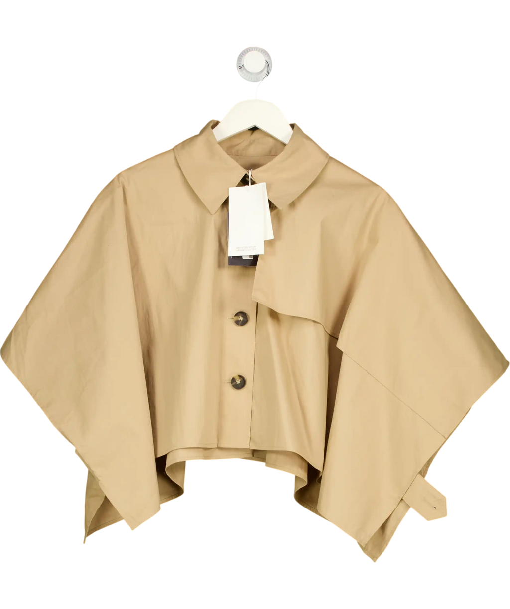 COS Beige Cropped Trench Coat Cape UK 8