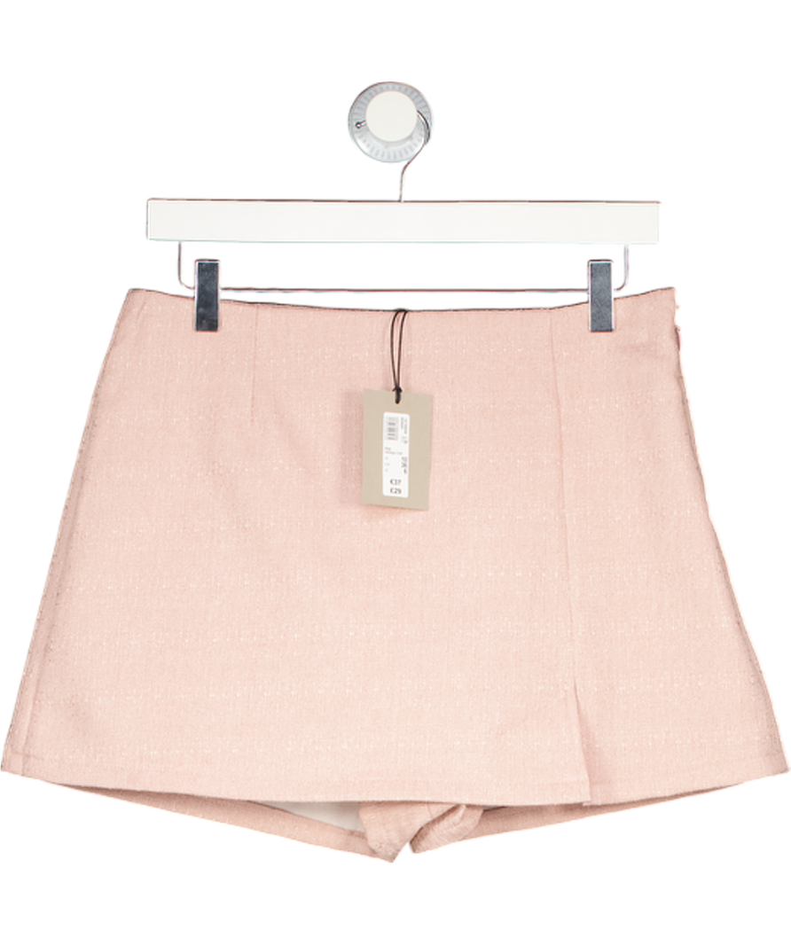 RIVER ISLAND Pink Textured Front Split Skort UK 10