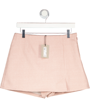RIVER ISLAND Pink Textured Front Split Skort UK 10