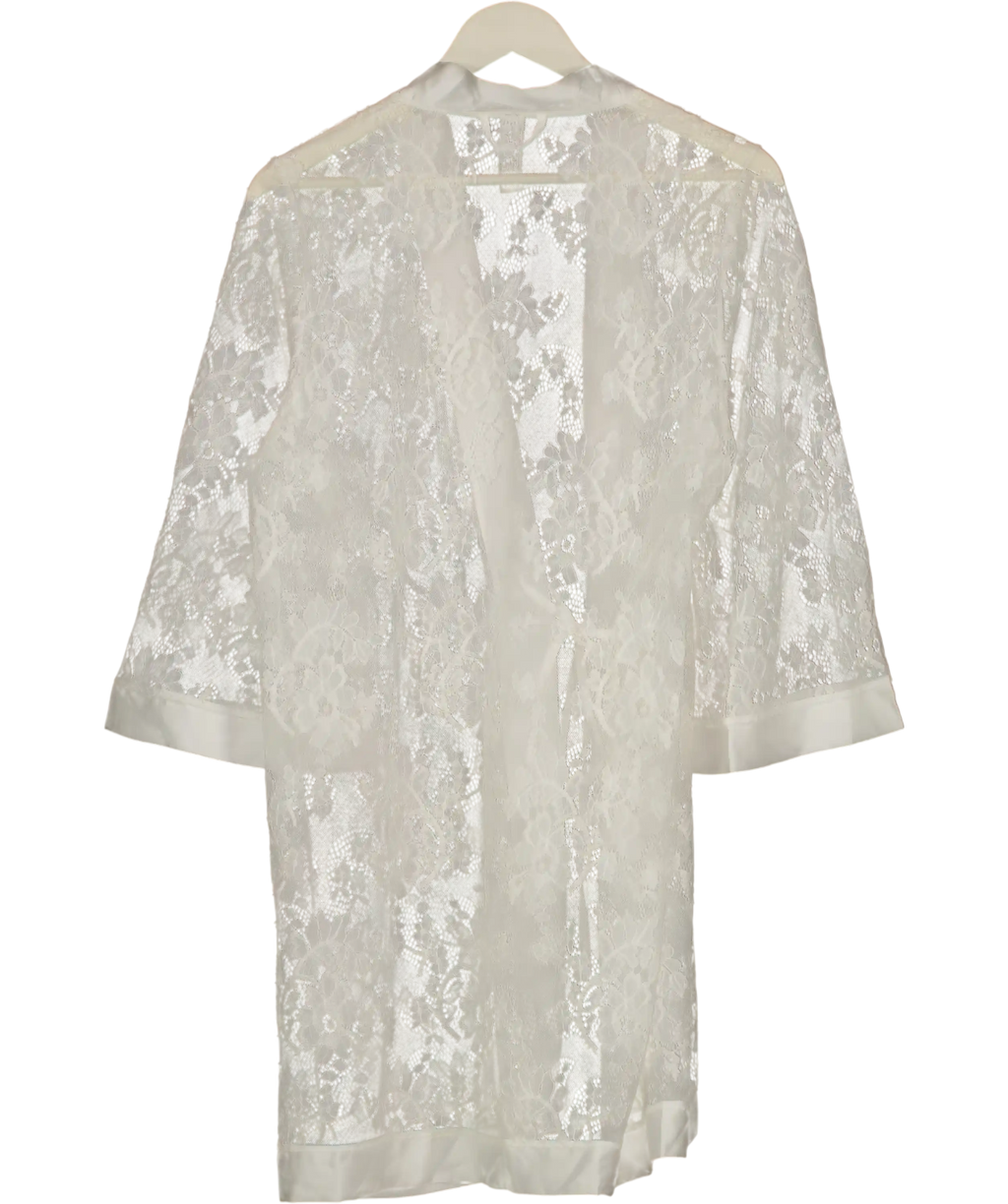 Ann Summers White Availing All Over Lace Robe UK S