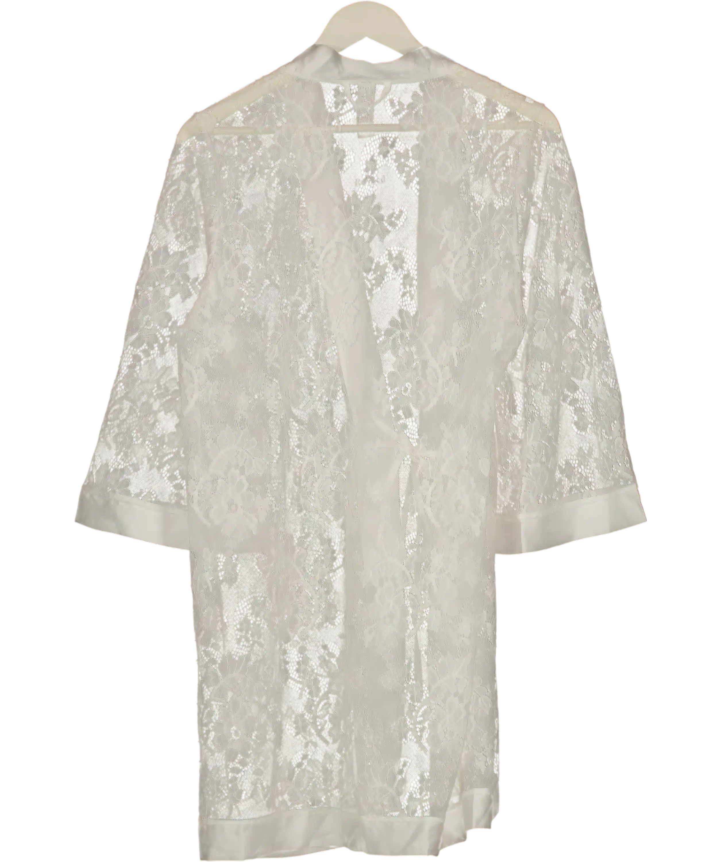 Ann Summers White Availing All Over Lace Robe UK S