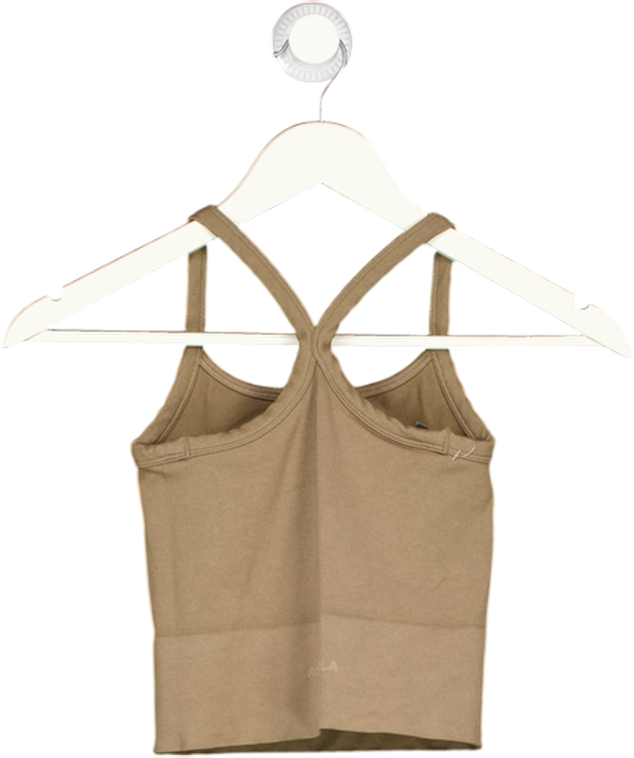 ADANOLA Green Racer Back Cropped Active Wear Top UK XS