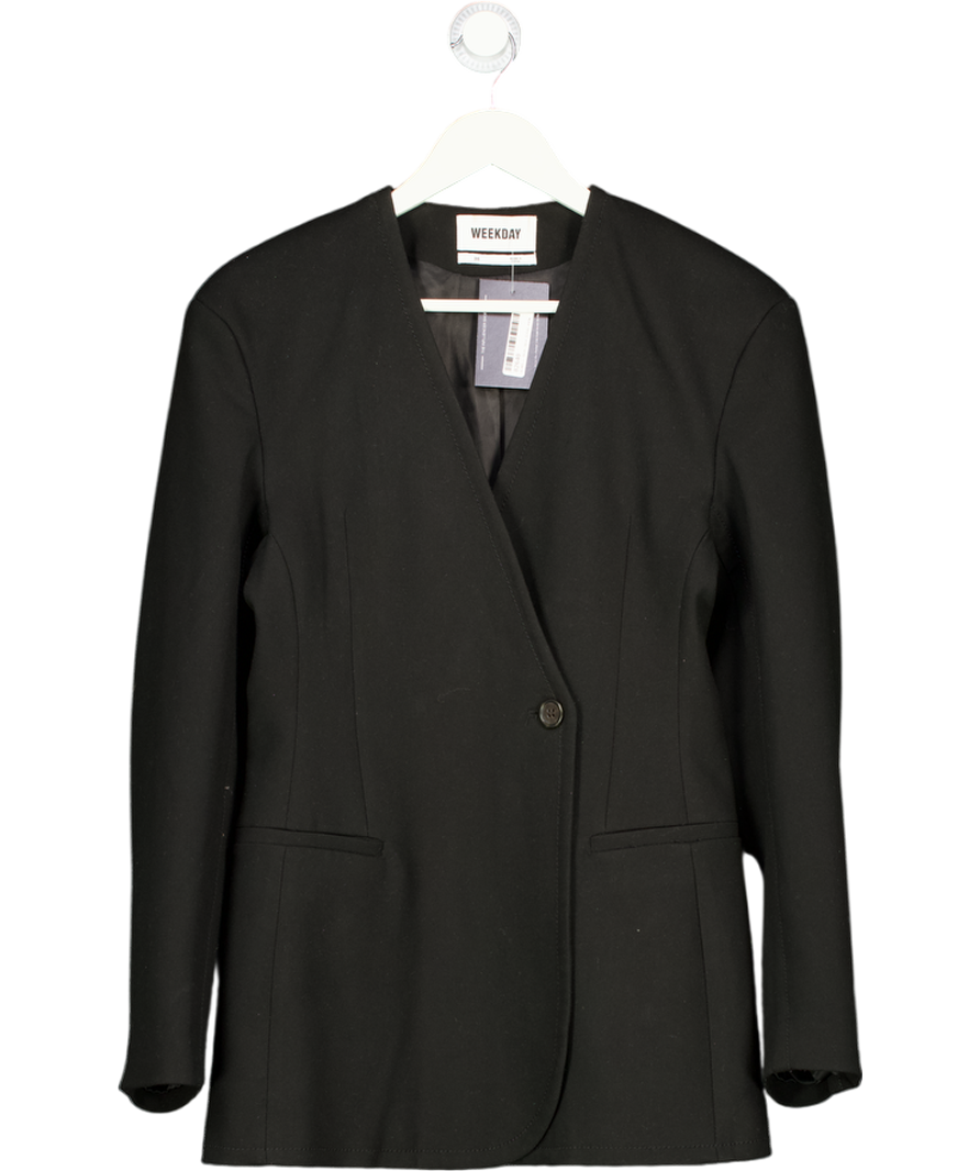 Weekday Black Sharp Blazer UK 8