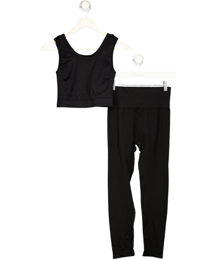 SEFI Black 2-piece Actiivewear Leggings And Bra Top UK S/M