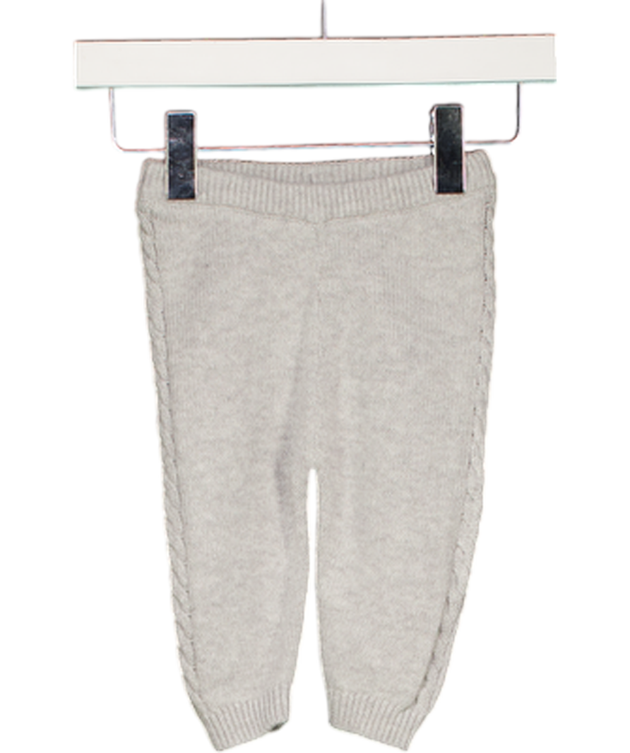 Mori Baby Grey Cable Knit Joggers 0-3 Months