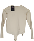SKIMS Cream Fits Everybody Round-neck Stretch-woven Body UK L/XL