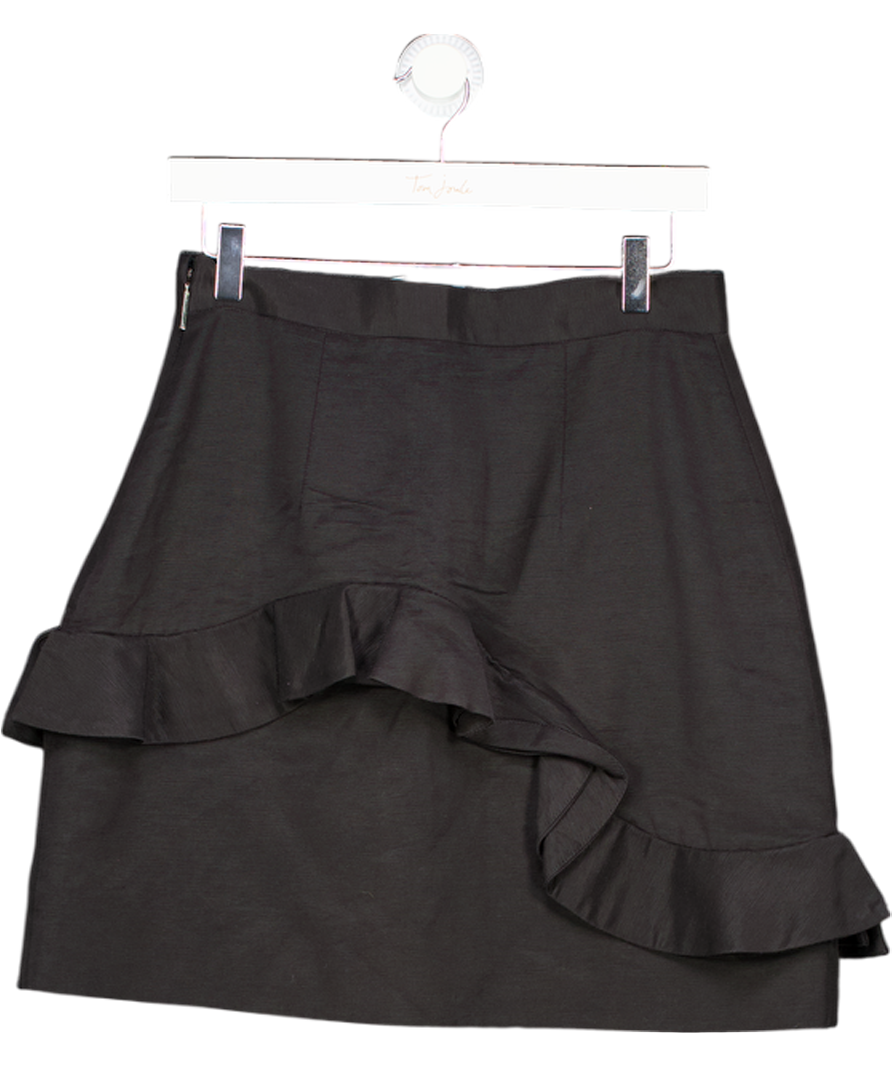 MSGM Milano Black Ruffled A-line Skirt UK M