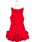 ZARA Red Feature Hem Mini Dress With Built In Shorts UK XS