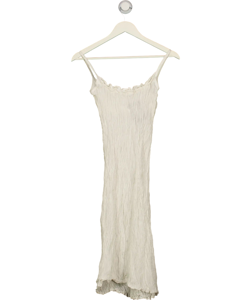 La Casa Madce White Maxi Dress UK S