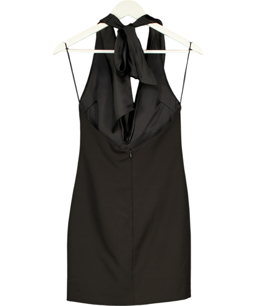 ZARA Black Drape Front Mini Dress UK S