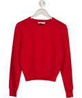 Oak + Fort Red 100% Cotton Button Up Cardigan UK S