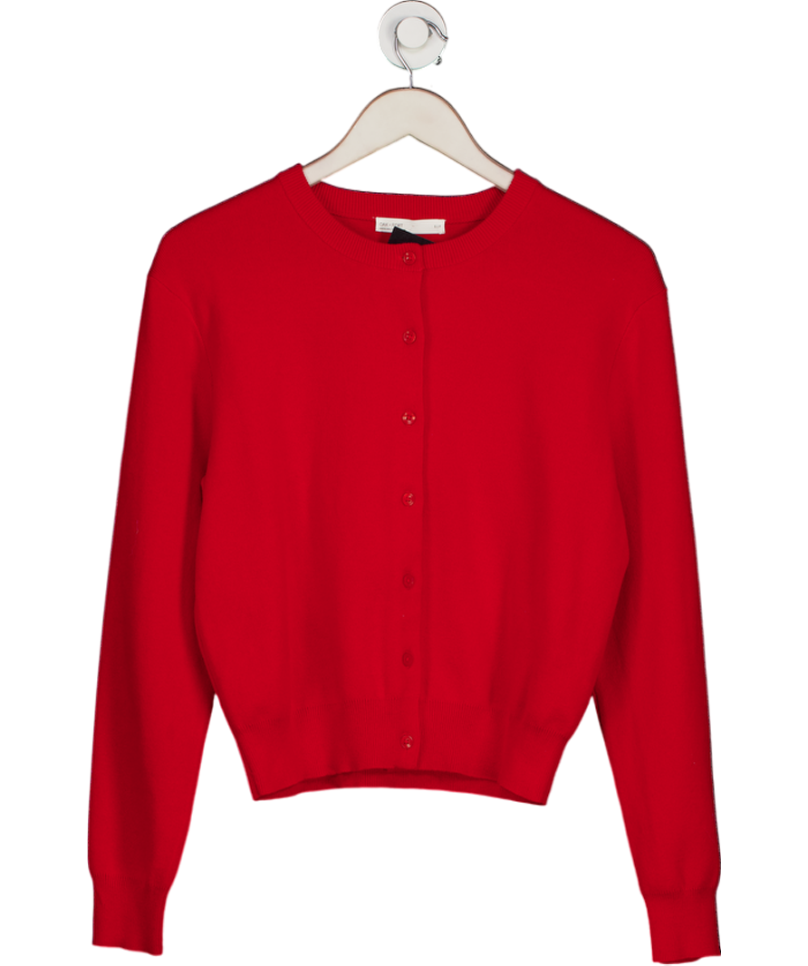 Oak + Fort Red 100% Cotton Button Up Cardigan UK S