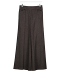 Theory Black Pull-0n Trousers In Sleek Flannel UK 4