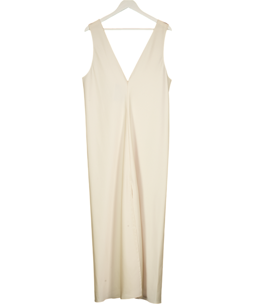 LESET Cream Barb Satin Midi Dress UK L
