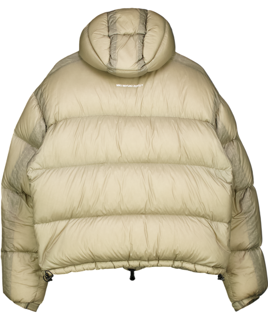 MKI MIYUKI ZOKU Green Translucent Hooded Bubble Jacket UK M