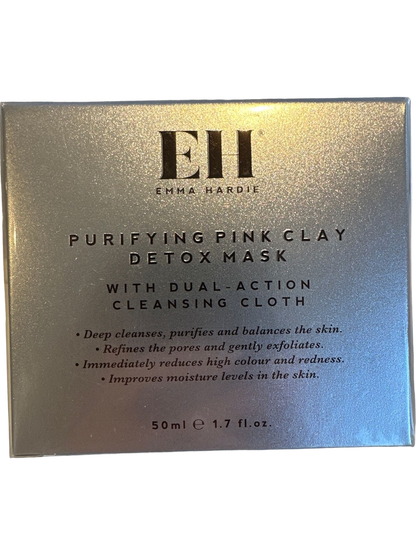 Emma Hardie Purifying Pink Clay Detox Mask Skin Care Detox with Cleansing Cloth