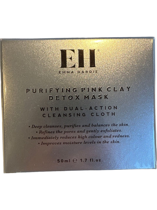 Emma Hardie Purifying Pink Clay Detox Mask Skin Care Detox with Cleansing Cloth