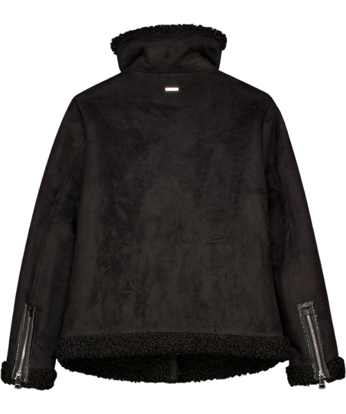 DKNY Black Faux Shearling Jacket UK S