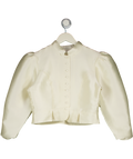 DESTREE Cream Amoako Cropped Faille Jacket UK M