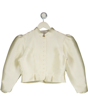 DESTREE Cream Amoako Cropped Faille Jacket UK M