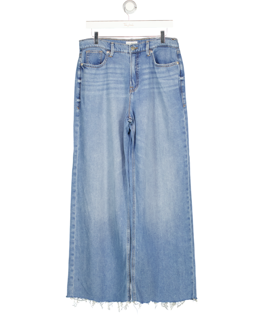 GOOD AMERICAN Blue Weightless Good Ease Mid-rise Relaxed Jeans L34 W27
