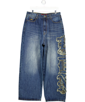 JADED LONDON Blue Applique Neo Colossus Jeans W32