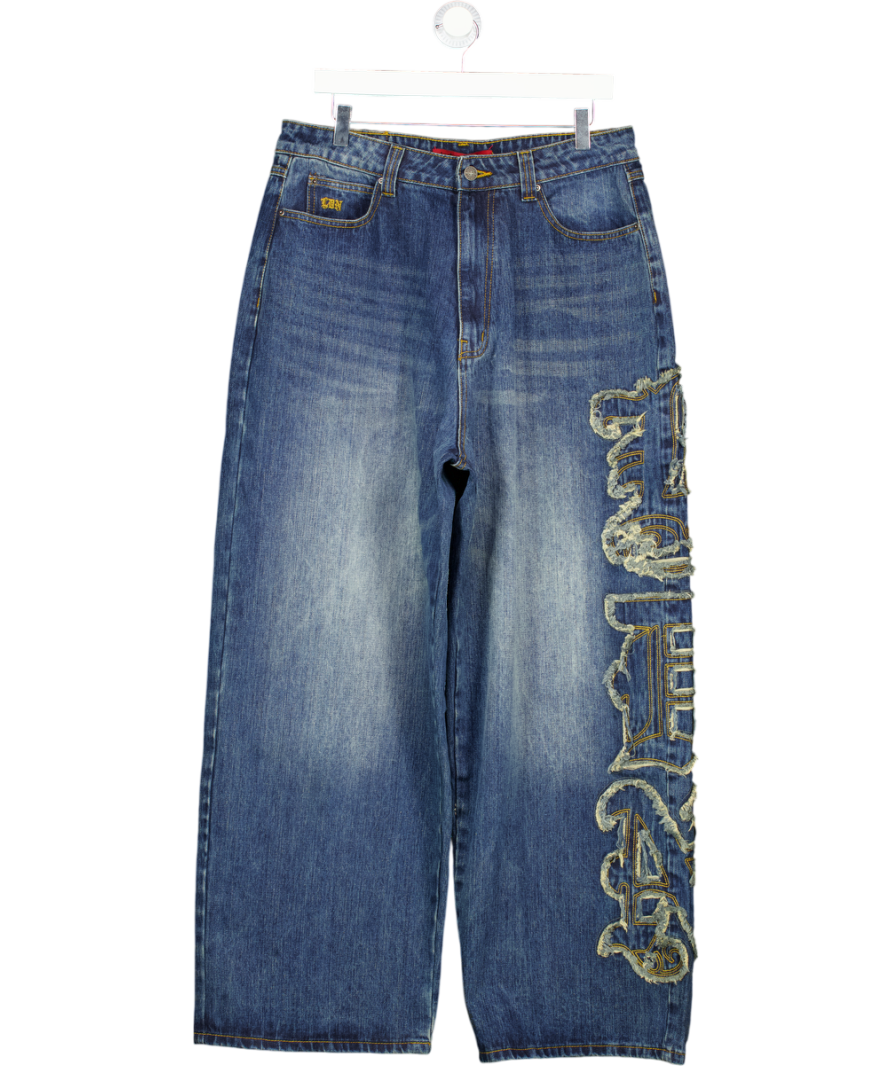JADED LONDON Blue Applique Neo Colossus Jeans W32