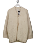 SL'EAU Cream Luxury Merino Wool & Cashmere Blend Oversize Cardigan One Size