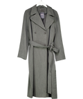 ASOS Grey Longline Trench Coat In Charcoal UK 12