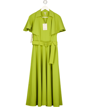 JIGSAW Belted Cap Sleeve Shirt Dress, Green UK 10