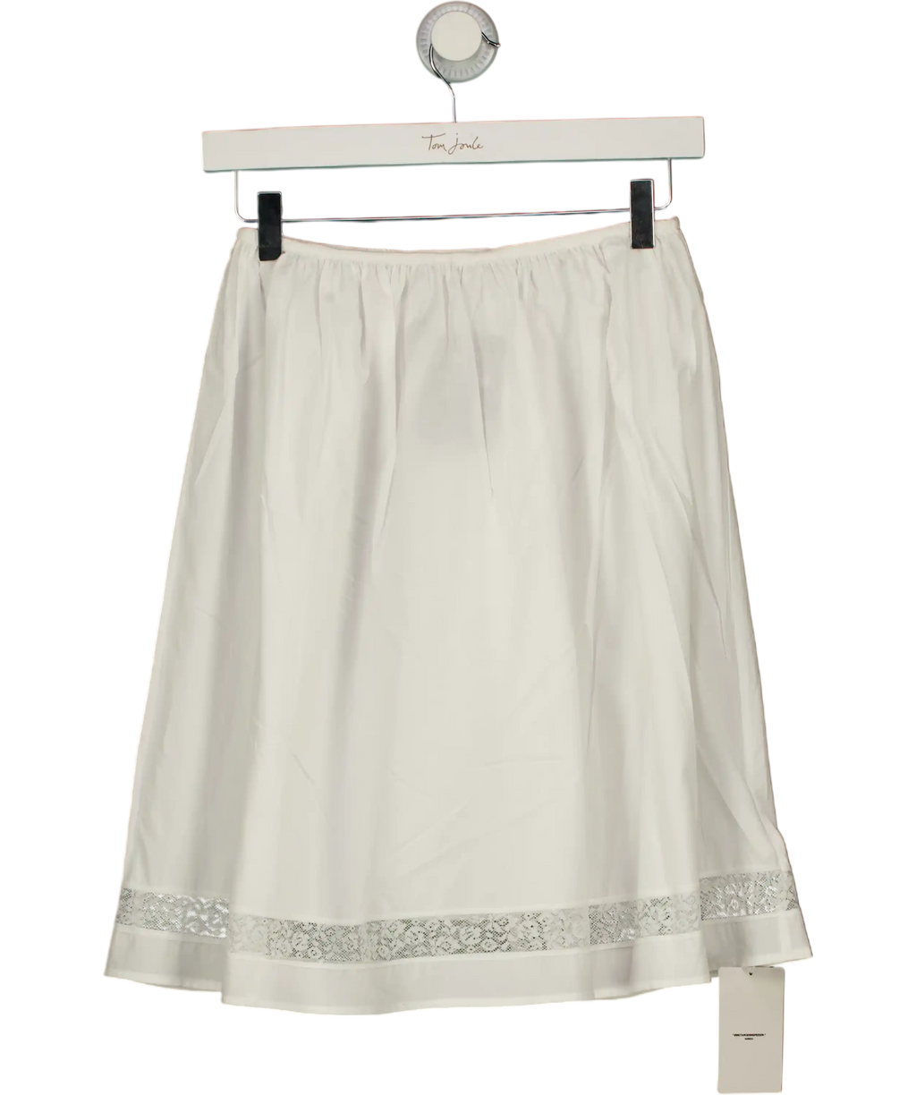 IMNOTAMORNINGPERSON White The Blooming Classic Skirt UK S/M