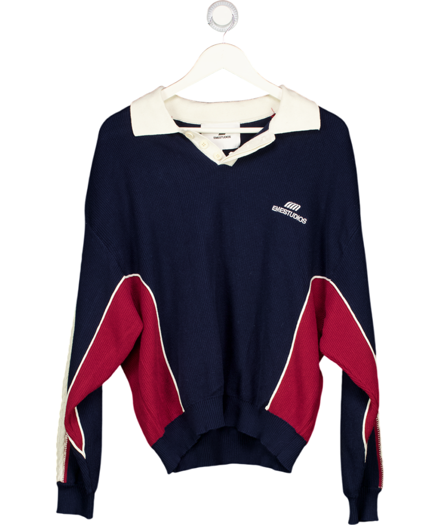 Emestudios Blue Chully Knit Polo UK M