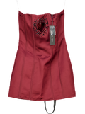 White Fox Red I Love You Embellished Strapless Mini Dress UK S
