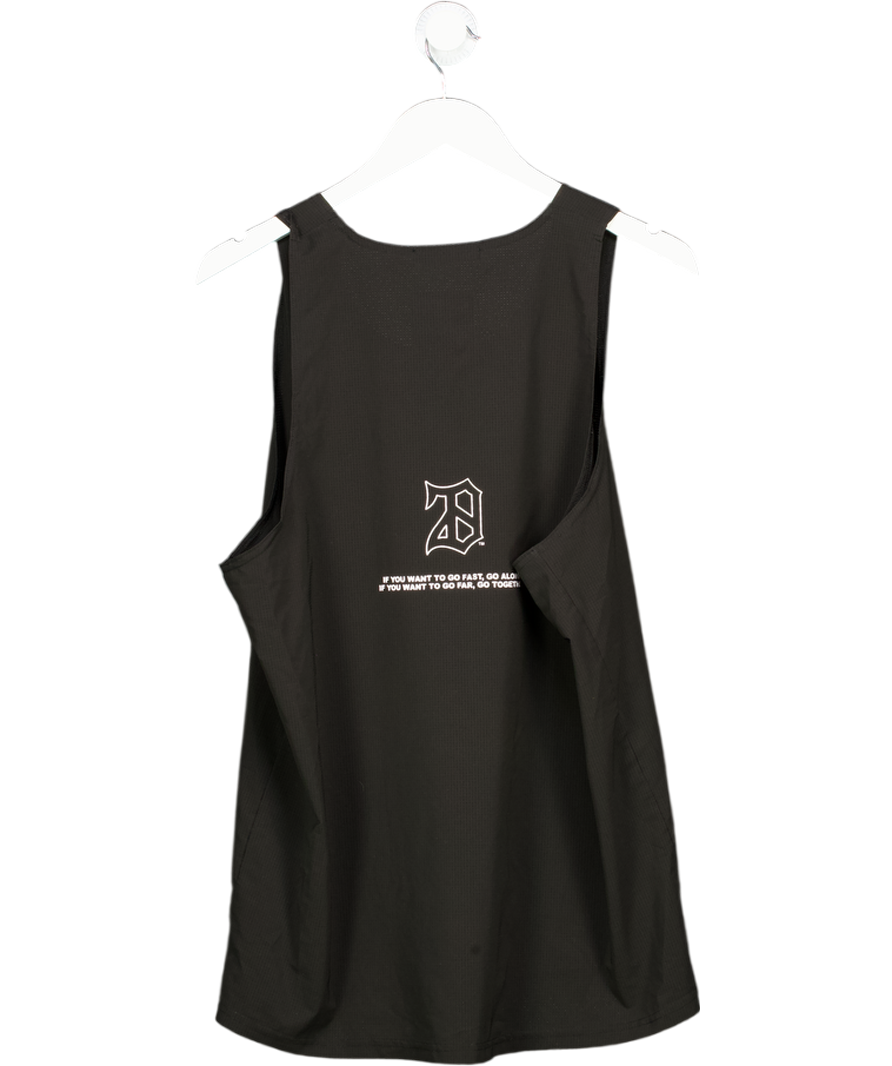 28 Black Mesh Printed Singlet UK L