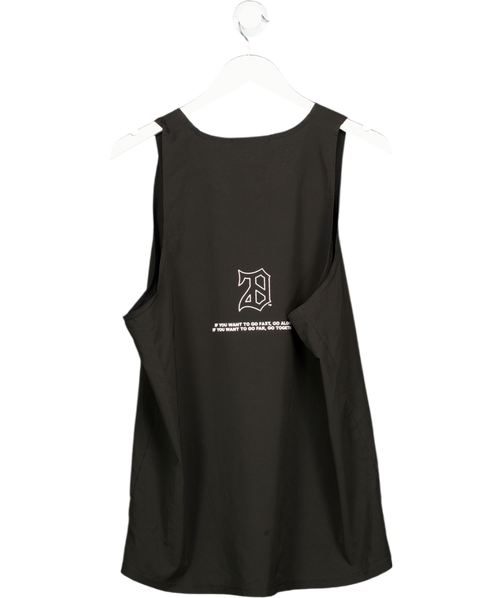 28 Black Mesh Printed Singlet UK L