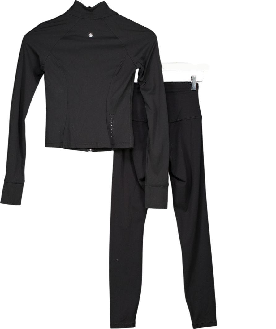 CRZ YOGA 2-piece Black Jacket And Leggings Set UK 6